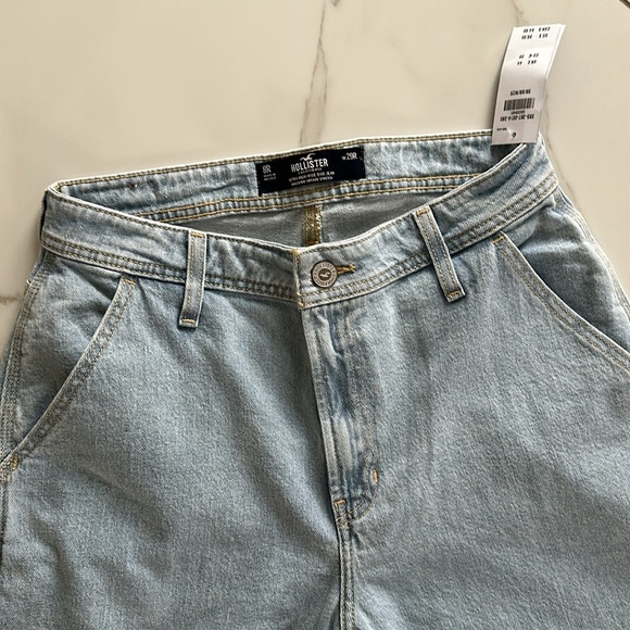 HOLLISTER Hight Rise Dad Jeans Light blue denim wash size 29 or 8 NEW NWT - Picture 3 of 12